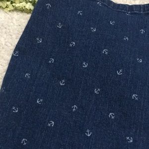 Nautical Anchor printed capris